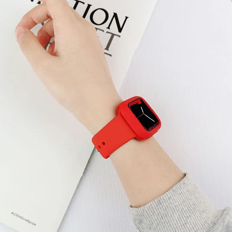 حافظة سيليكون ناعمة للساعة ، غطاء حماية ، الترا 9 ، 8 ، 7 ، 49 تفاحة ، 45 ، 41 ، iWatch Series SE ، 6 ، 5 ، 4 ، 3 ، 44 ، 40 ، 42 ، 38