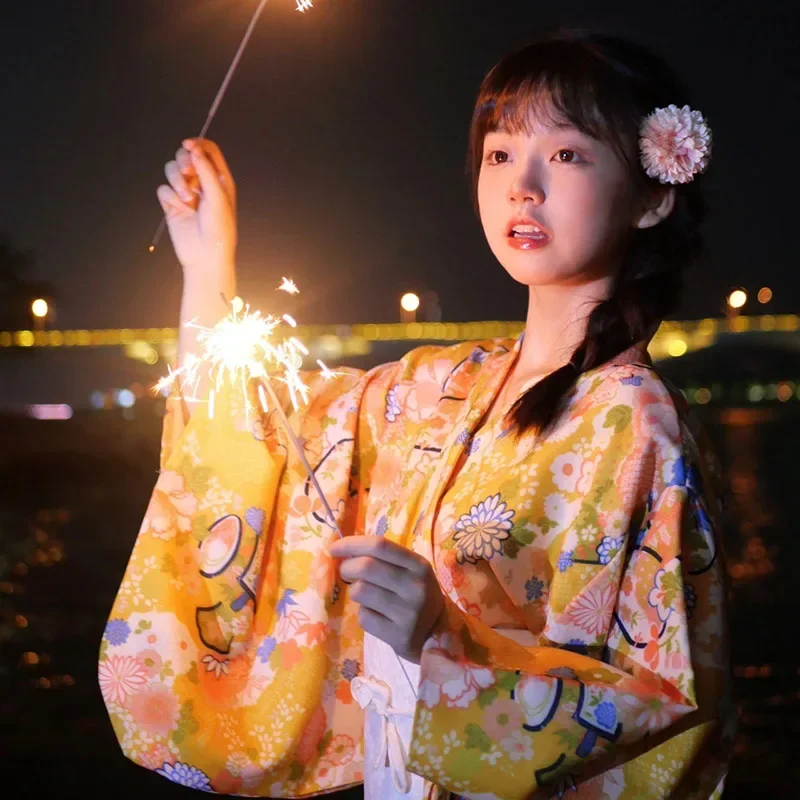 كيمونو ياباني تقليدي للنساء ، روب يوكاتا هاوري ، فستان ياباني ، ملابس الموضة ، كيمونو رسمي ، صيف ، جديد