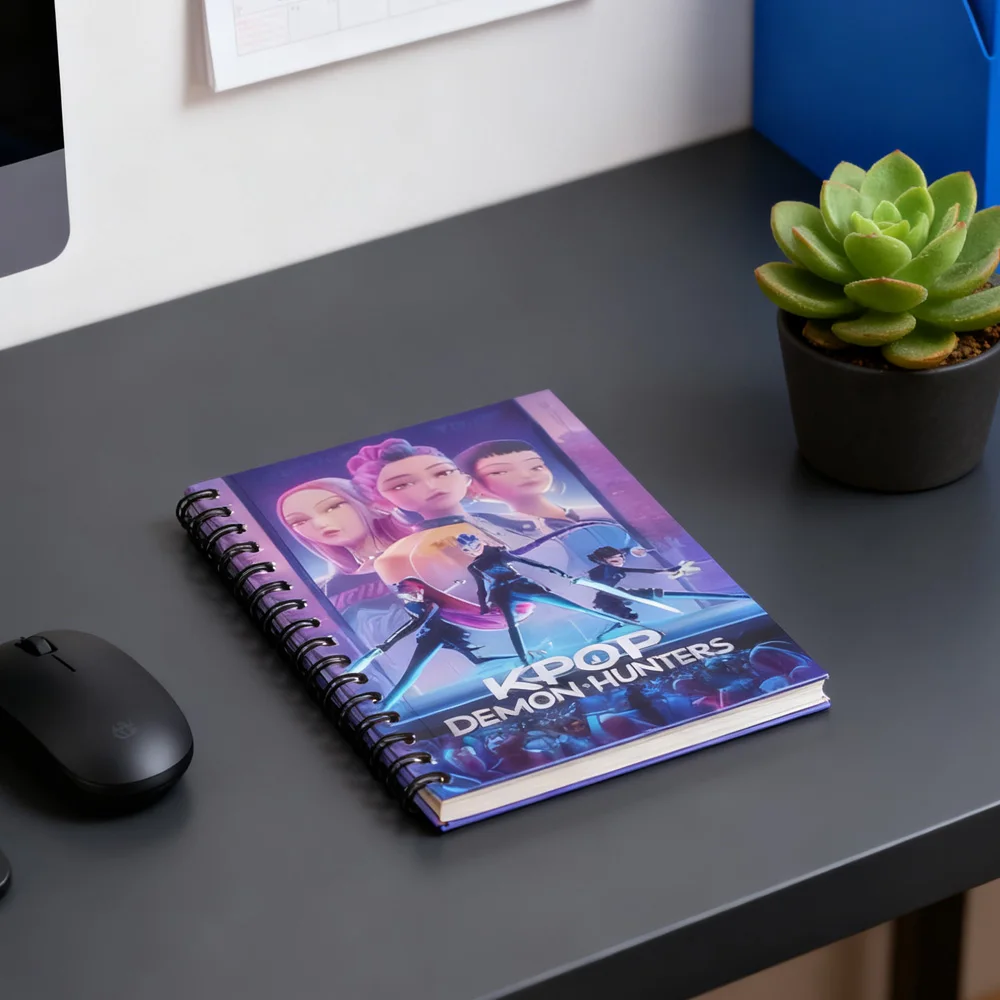 دفتر ملاحظات حلزوني من K-pop Demon Hunters لشخصية الرسوم المتحركة لدراسة الكتابة والهدايا لعشاق القرطاسية واللوازم المدرسية