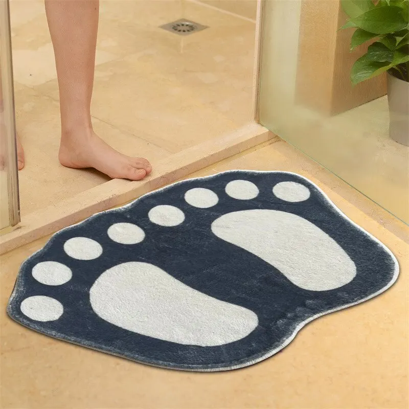 1pc 40*60cm Super Absorbent Imitation Cashmere Bath Mat with Non-Slip Backing - Soft and Comfortable Gray Bathroom Rug