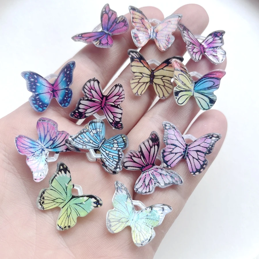 Mix Charm kwiat motyl Rhinestone diy biżuteria kolczyki dekoracyjne bransoletka akcesoria motyl