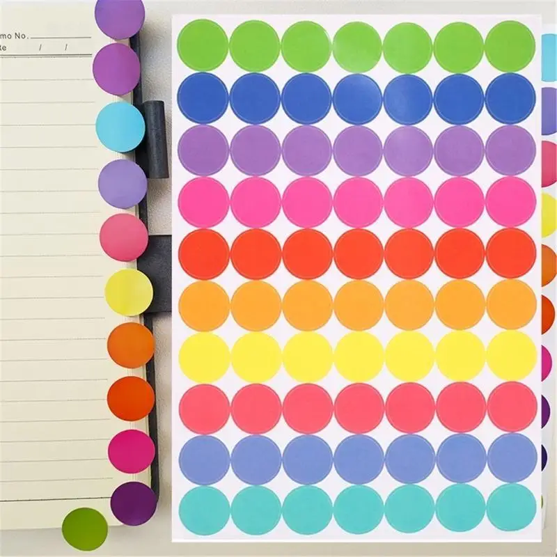 Gói 700 nhãn dán chấm đầy màu sắc 0,75 inch nhãn dán nhãn dán nhãn có thể ghi được
