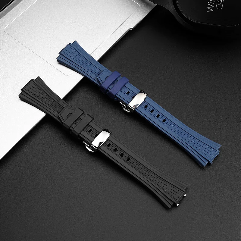 For Zenith DEFY SKYLINE Skyline Series 03.9300 Quick Release Fluororubber Watch Band Waterproof Butterfly Buckle strap Bracelet