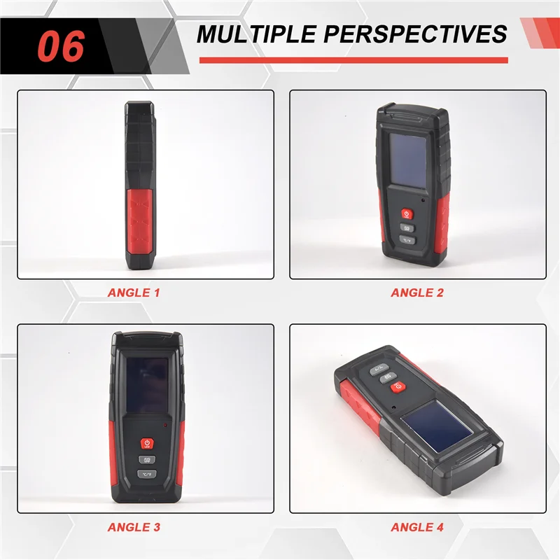 ABGN EMF Meter USB Rechargeable, Radiation Detector For Electromagnetic Field And Temperature Precise For Home Appliances
