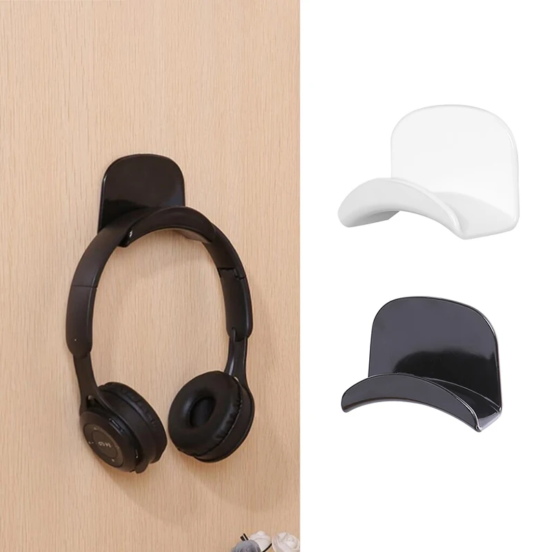 Adhensive Plastic Muurbeugel Hanger Onder Bureau Headset Rack Houder Ondersteuning Voor Gaming Oortelefoon Beugel Universele Hoofdtelefoon Standaard