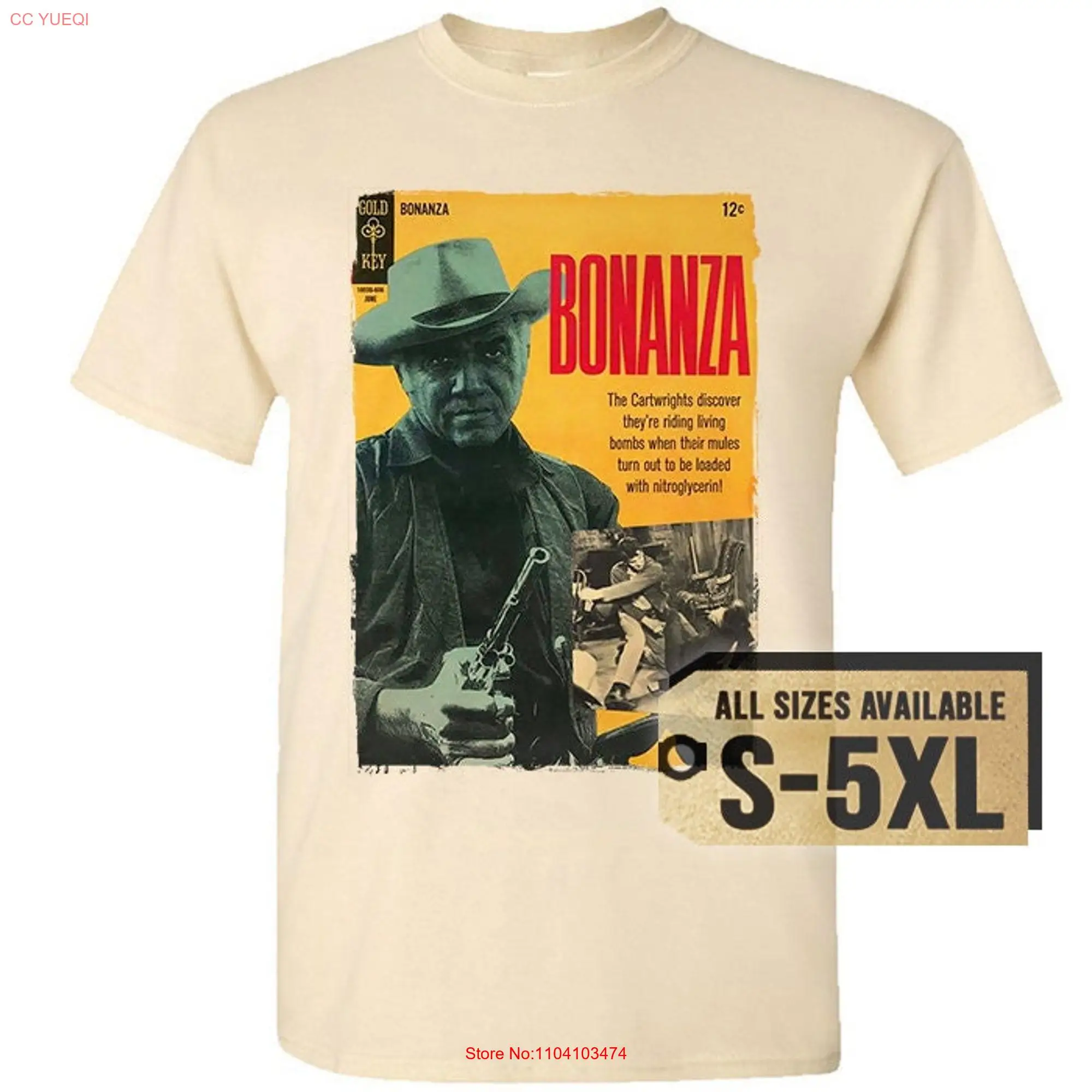 Bonanza Western Television Series V10 Natural White Gray Vintage Men T Shirt all sizes S 5XL Movie long or short sleeves