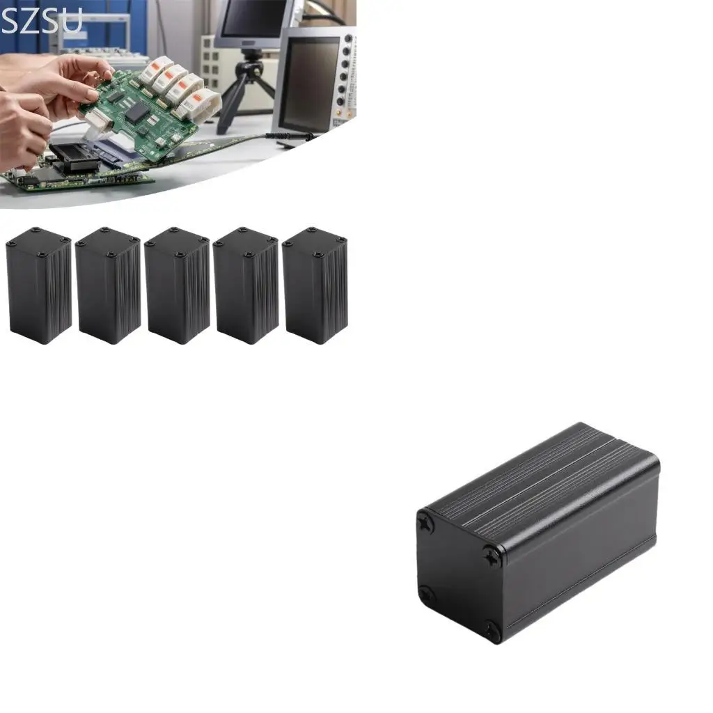 

SZSU 5pcs Aluminum Heat Dissipation Project Enclosure Box for Electronic Protections