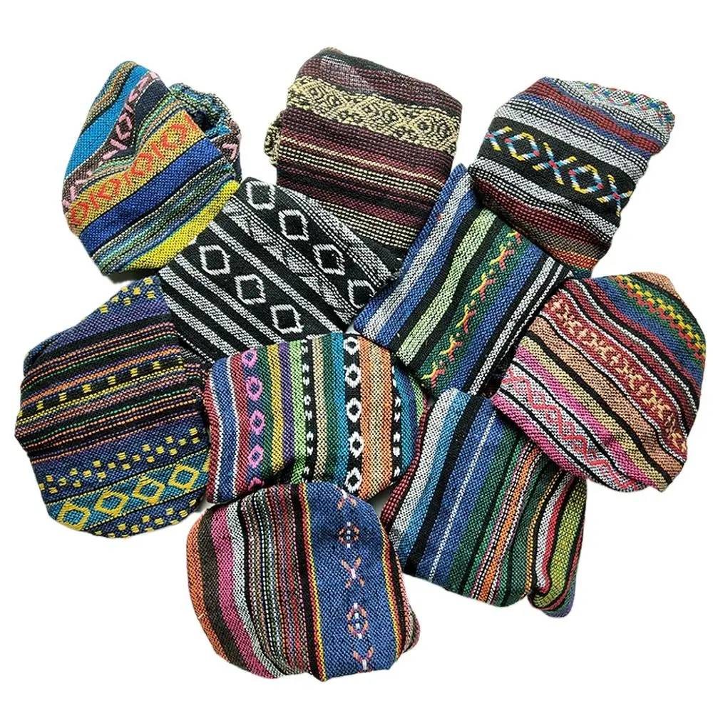 Vintage Headwear Wide Side Wash Face Ethnic Style Non Slip Stripe Korean Head Wrap Headband Women Hairbands