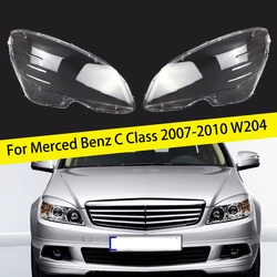 For Mercedes-Benz C Class W204 2007-2010 C180 C200 C220 C250 C280 Car Headlight Shell Transparent Lampshade Cover Headlamp Glas