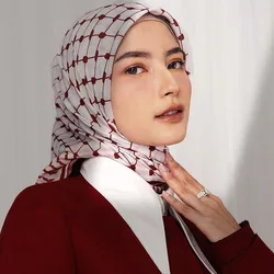 Nuovo 115cm quadrato Keffiyeh Hijab sciarpa Chiffon malese turbante Shemagh turbanti per le donne sciarpa lunga avvolgere la testa per le donne