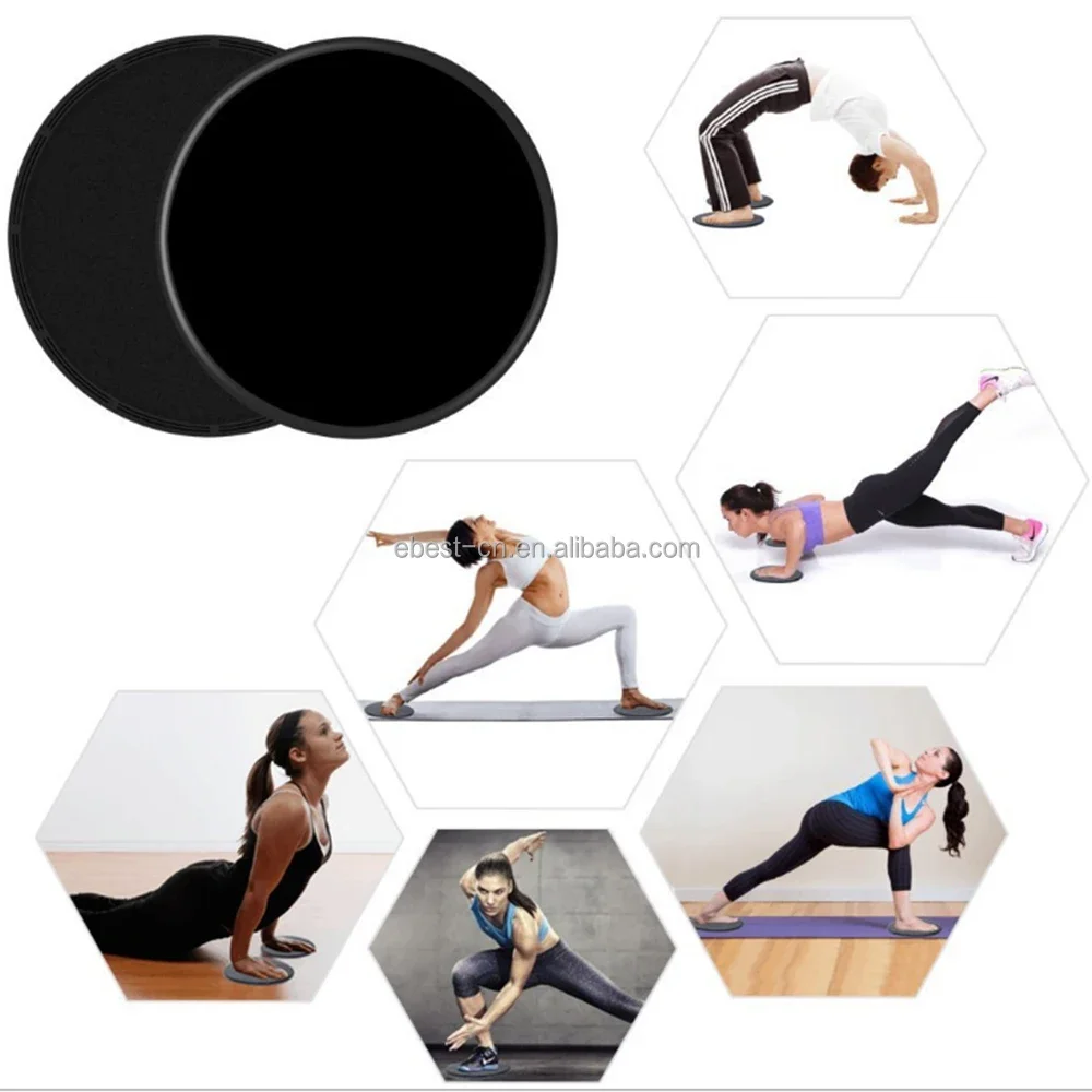 Exercise Gliding Discs Core Sliders And Latex Mini Loop Resistance Bands Set