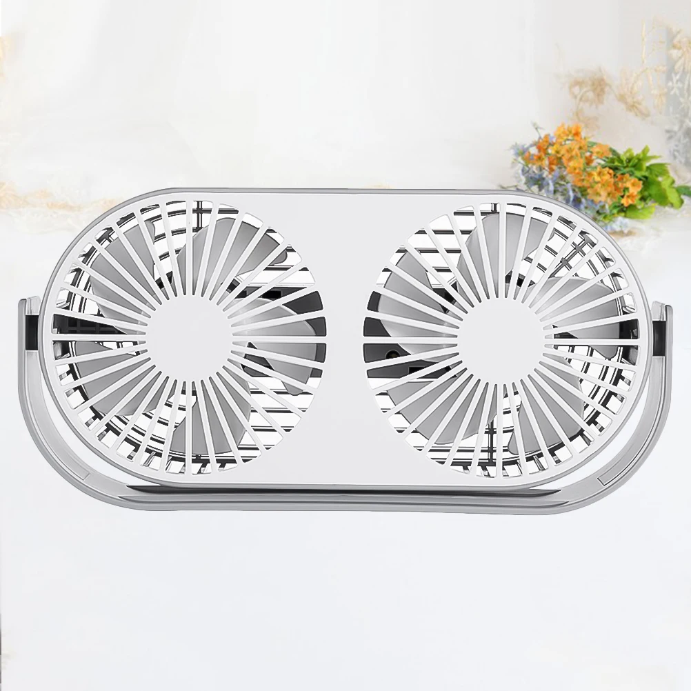 

Dual Fan Mini Tabletop 360 Rotation LED Night Light USB Rechargeable Portable Travel Home Use Aromatherapy for