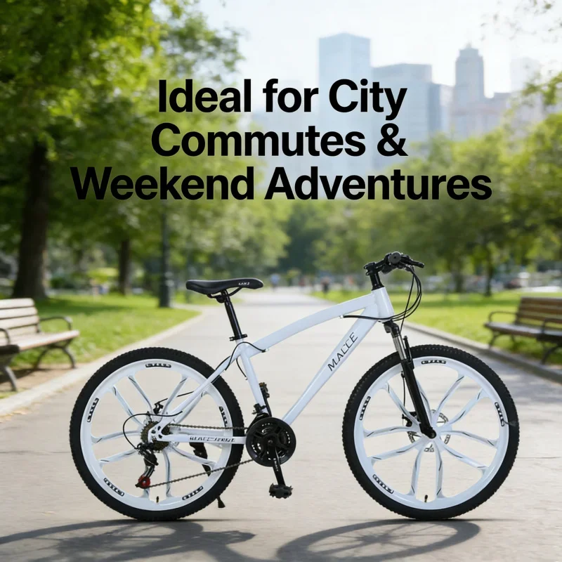 Wit Tien 24-inch Mountainbike met Tien Mes Wiel Outdoor Off-road Variabele Snelheid Een stuk Dropshipping Student Fiets