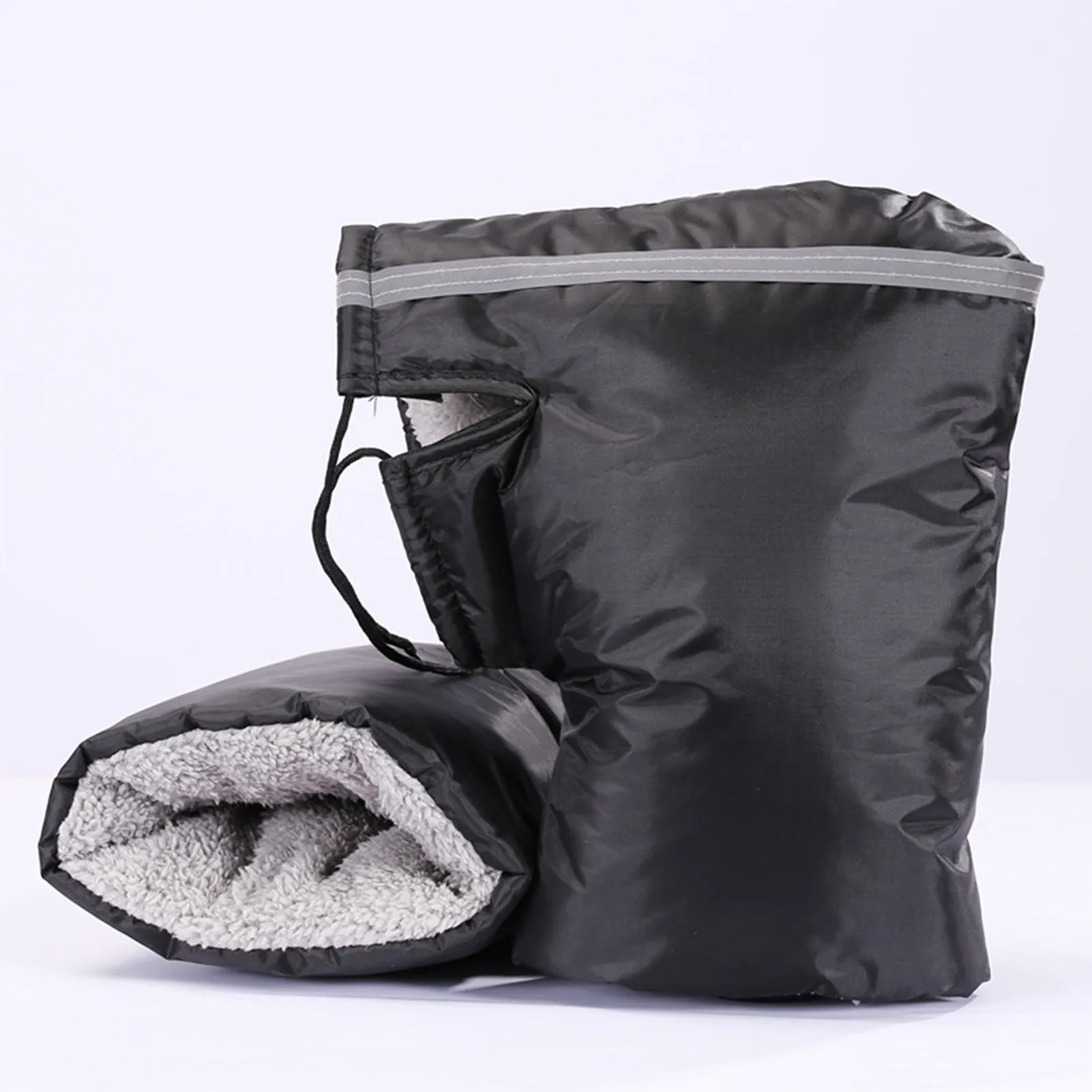 قفازات مقود دراجة نارية مع شريط عاكس ، غطاء شريط مقبض حراري مقاوم للرياح ، مركبة ATV ، الثلج ، سكوتر #2