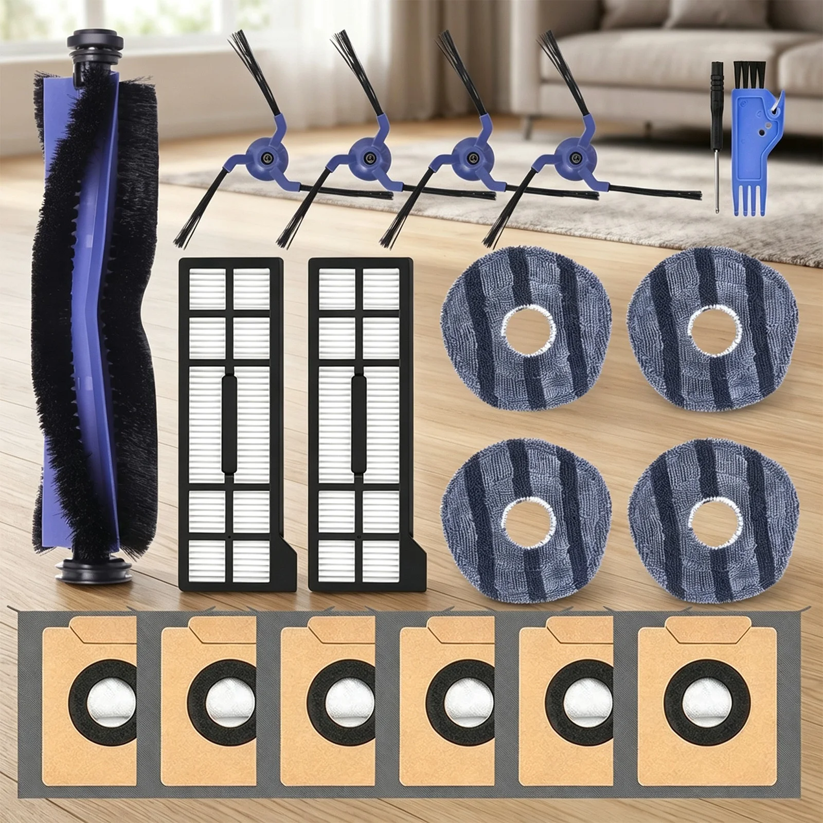For Eufy for x10 for Pro Cleaning Brush Set Indoor Vacuuming Home Cleaning Filters For Pet Dander Removal Hygienic Dust