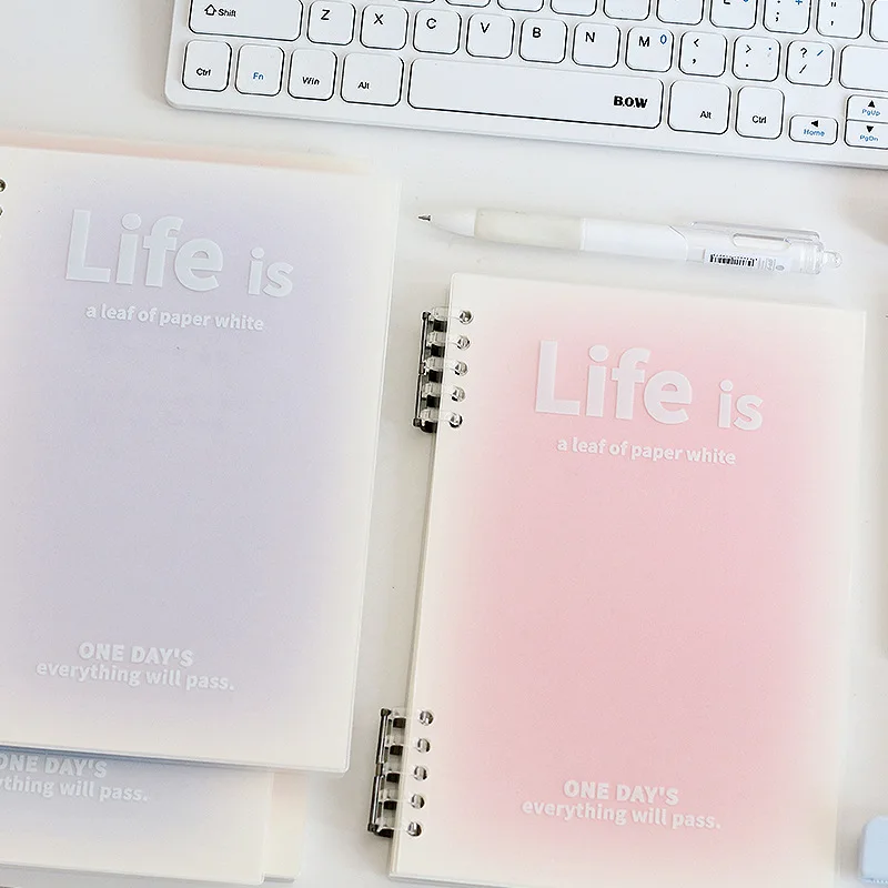 B5/A5 Loose-Leaf Notebook 60 Sheets Binder Lined Book Kawaii Note Set Korean Stationery School Office Supplies Students Writing