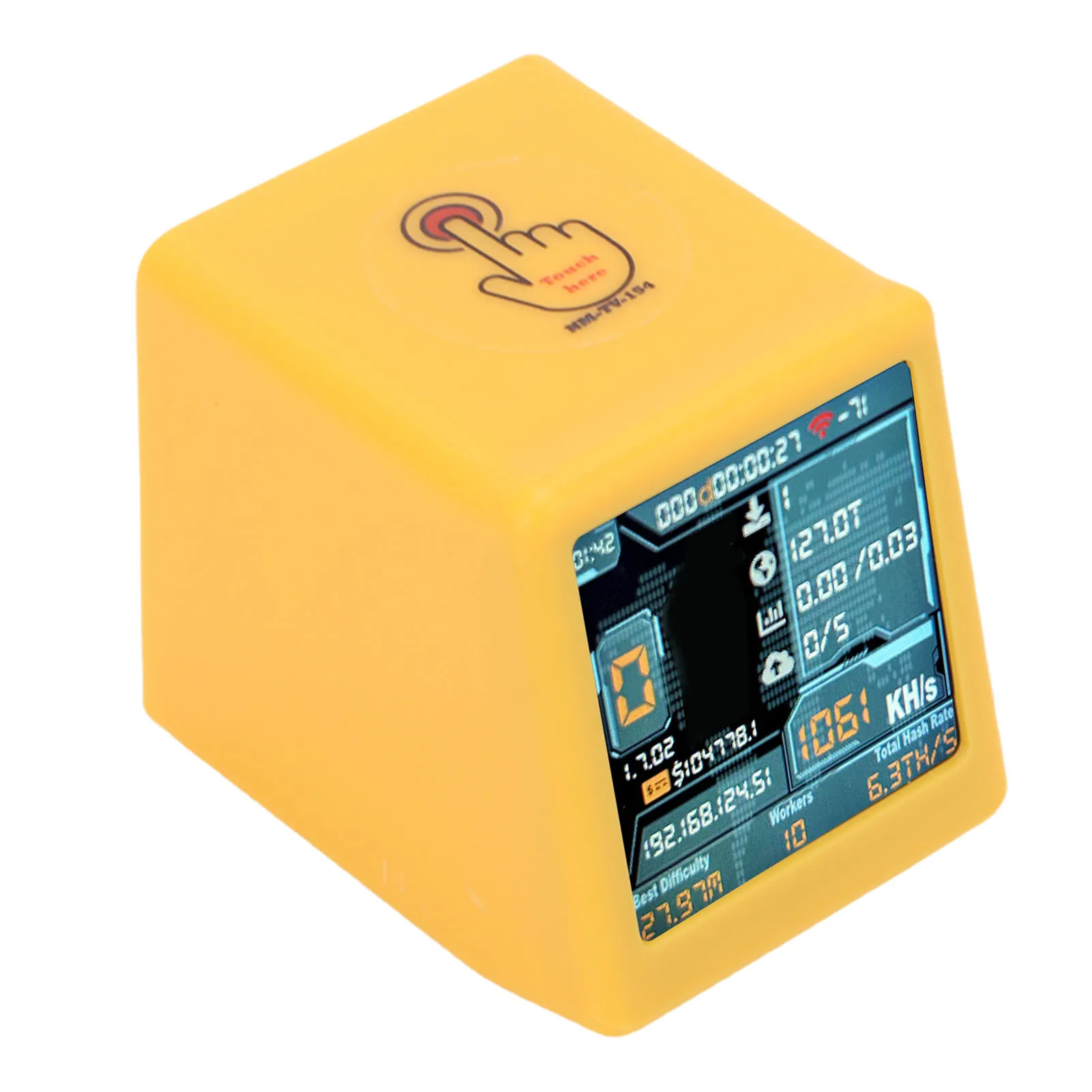 1.54 بوصة شاشة ذكية آلة تعدين العملة المشفرة منفردا اليانصيب مينر واي فاي بلوتوث 1060 KH/s Hashrate أدوات ساعة سطح المكتب #4