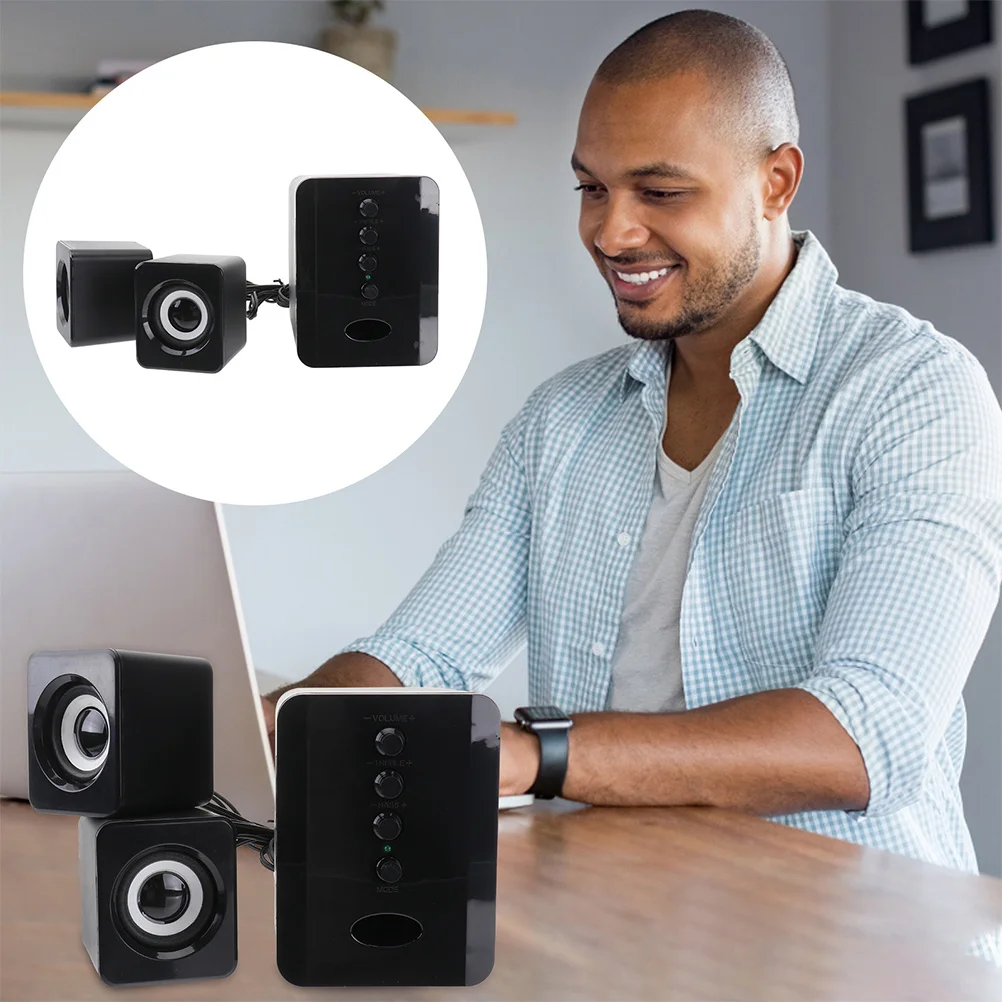 

1 Set Mini Speaker Usb Computer Phone Desktop Compact Loudspeaker Box Clear Sound Volume Amplifier Multi-Purpose Creative Voice