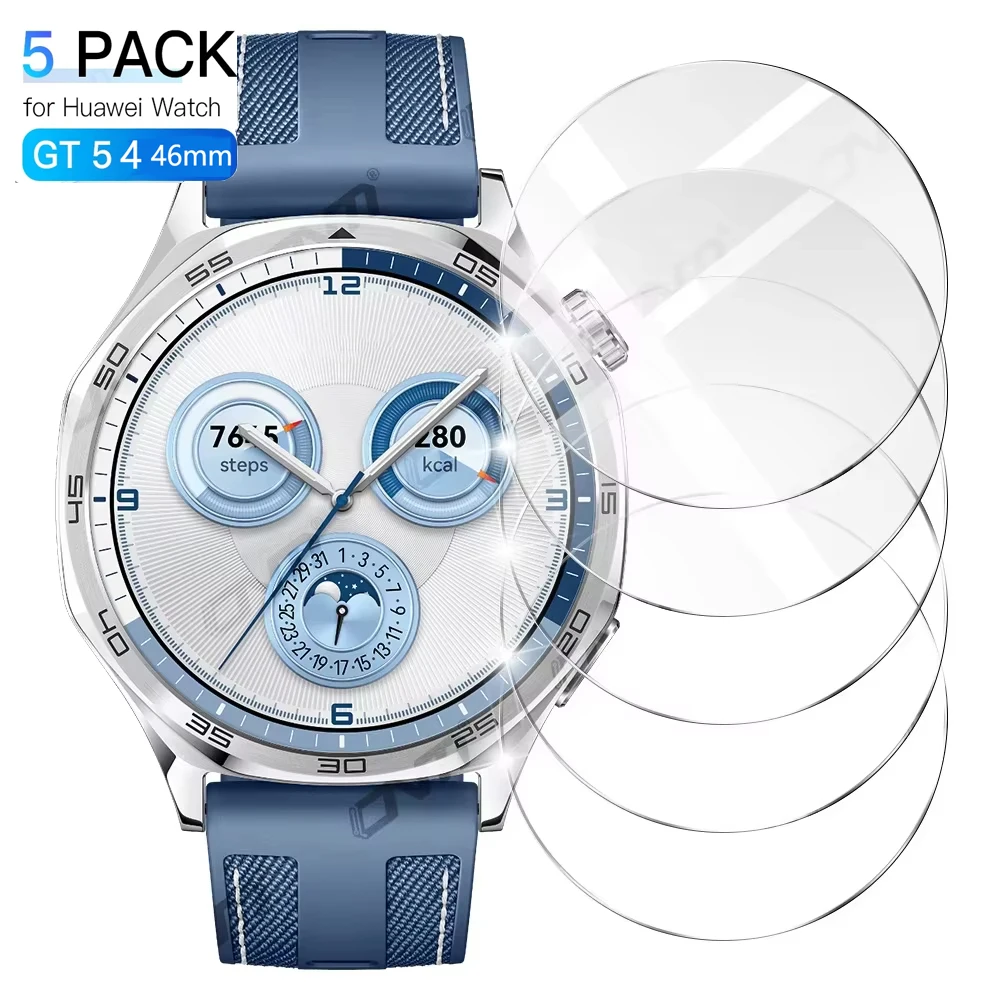 5pcs Tempered Glass For Huawei Watch GT5 GT4 41mm 46mm Accessories Screen Protector Film For Huawei Watch GT 4 GT 5 41 mm 46 mm
