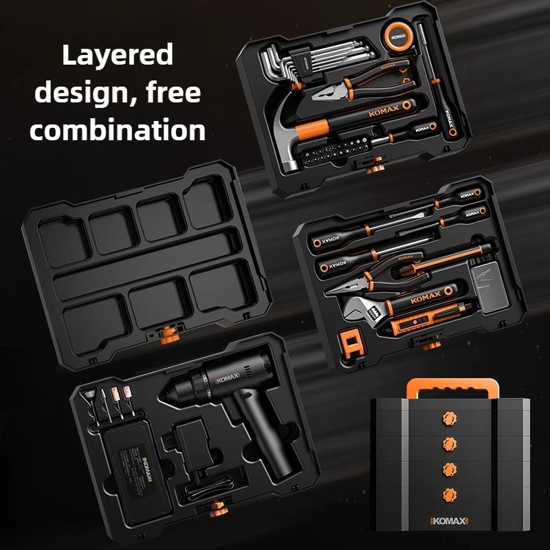 

Handworking Powerful Tool Set Hardware DIY Power Toolkit Multi-purpose Electrician Maintenance Tools Case Electric Drill Toolbox