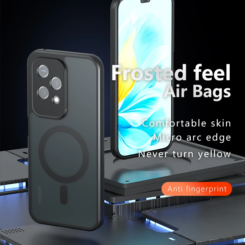 Case For Honor 200 Pro 200 Lite Luxury Frosted Skin-Friendly Magnetic Acrylic Cover For Honor200 Pro 200 Lite Shockproof Bumper