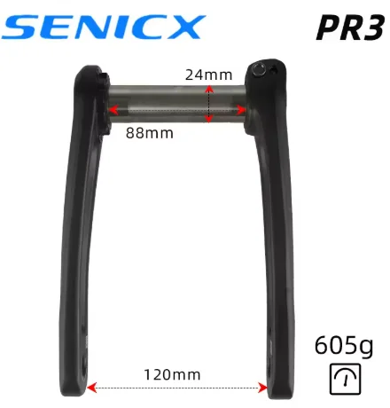 SENICX PR3 Rennrad 2 x 10/11/12-Gang-Kurbelgarnitur 165mm/170mm/175mm für Renn- und Falträder – Detail 1