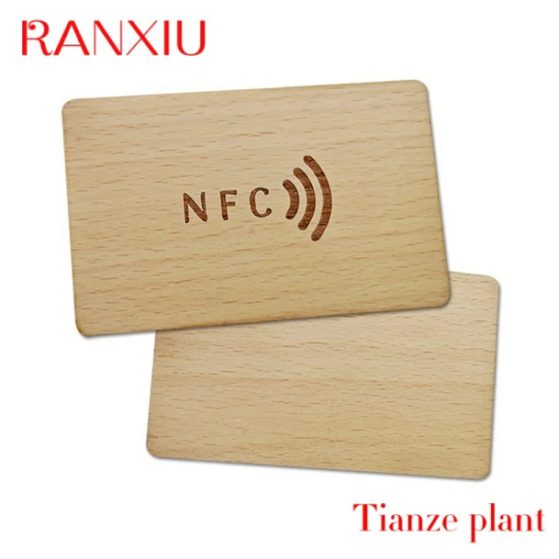 Custom Custoized Blank RFID  ip Card Laser Engraved N ood Busins Card