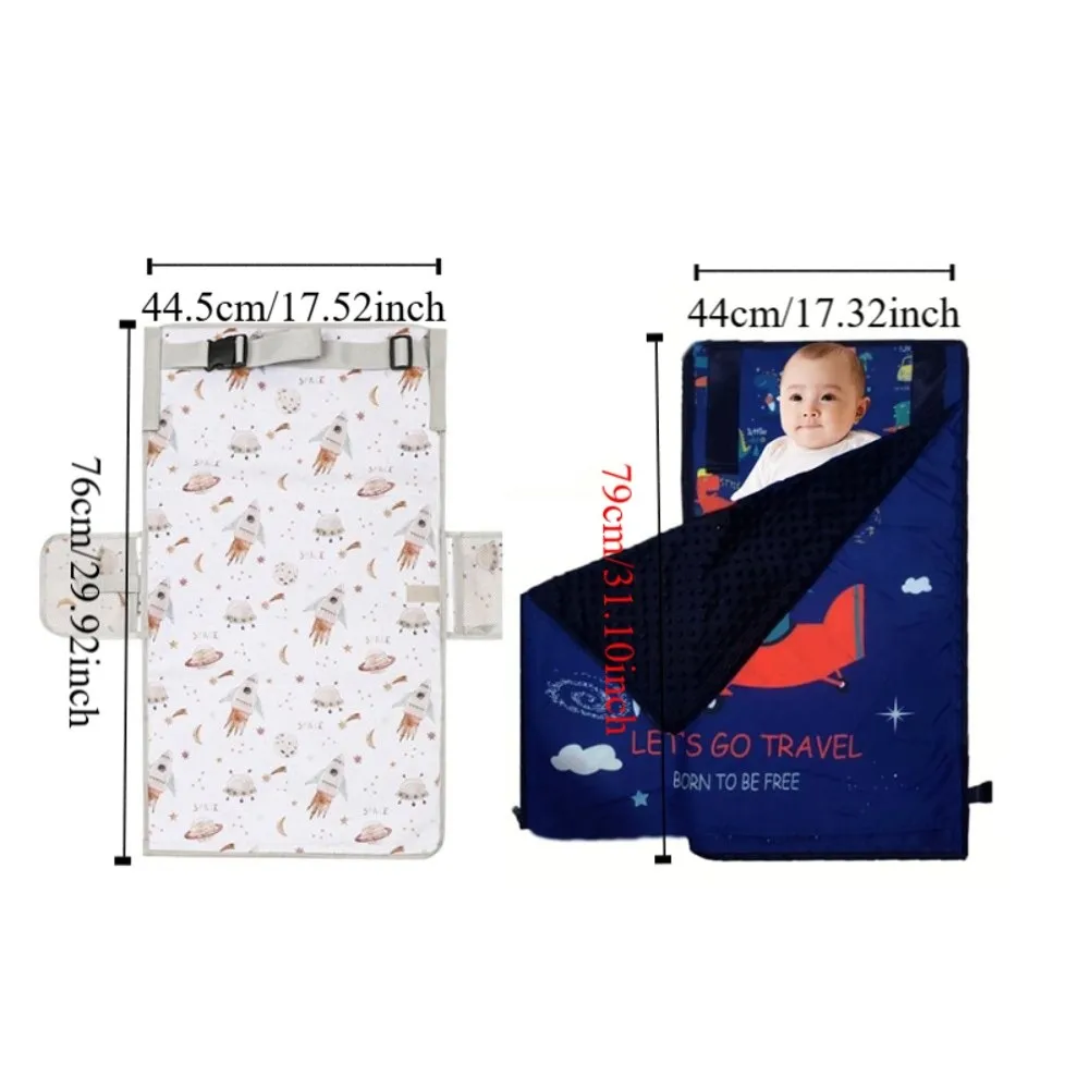 Tempat Tidur Bayi Portabel untuk Perjalanan Pesawat, Nyaman dengan Sandaran Kaki, Alas Kaki Anak, Perpanjang Kursi, Dapat Dilipat