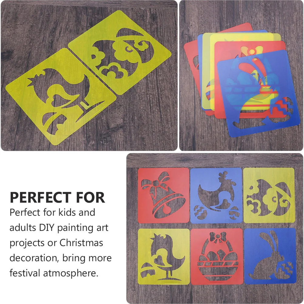 

12Pcs Christmas Hollow Drawing Stencils Templates DIY Painting Creative Xmas Kids Art Holiday Decoration Xmas Painting Templates