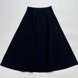 Solid Color Stretch Skirt Flare Skirt for Women