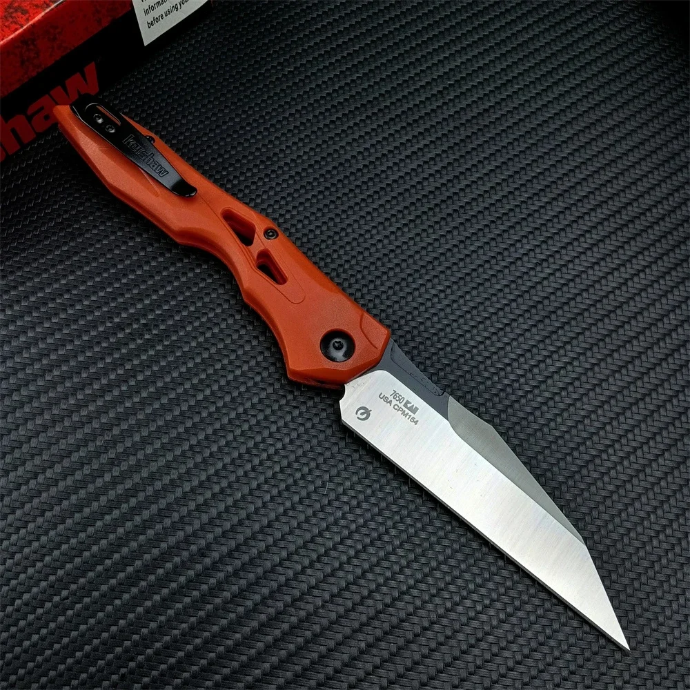 New Orange/Black KS 7650 Launch 13 Pocket Knife Nylon Handles Self Defense Utility Hunting Outdoor Easy To Carry Knives