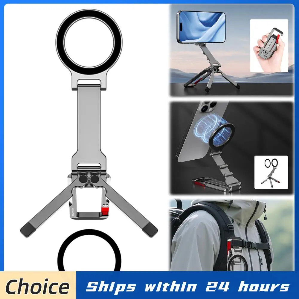 

Magnetic Phone Tripod Stand Foldable Portable Magnetic Phone Holder Adjustable Phone Mount for iPhone
