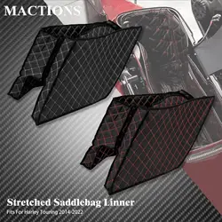 Motorcycle Stretched Saddlebag Insert Carpet Liner Thread Extended Bags For Harley Touring Electra Street Glide Road King 14-23