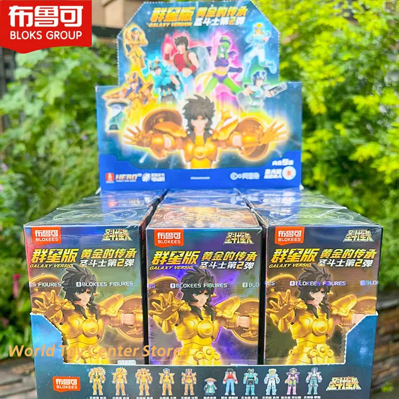

В наличии, оригинальные Blokees Gold Saint Building Block Saint Seiya Vol.2 Blind Box, игрушки, скрытые предметы Водолея, сборная фигурка, подарки