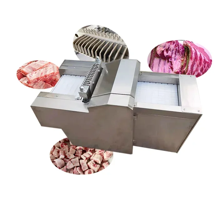 Chicken Cutter Machine Fish Dicing Frozen Meat Dicer Cube Cutting Machine Meat Strips Cut Small Meat Cutting Machine