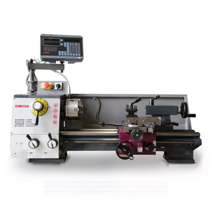

CJM250 700mm Mini Manual Bench Lathe Machine Horizontal Metal Turning Machine for Household