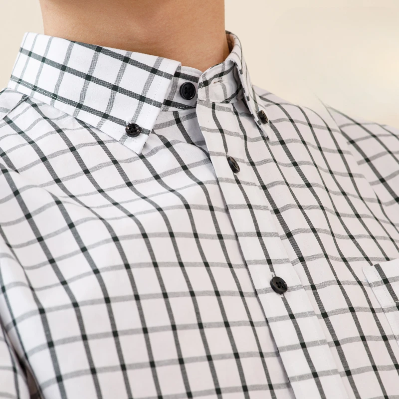 Fashion Korean popular clothes 100%cotton summer short sleeve shirts for men slim fit formal plain shirt designer plaid tops