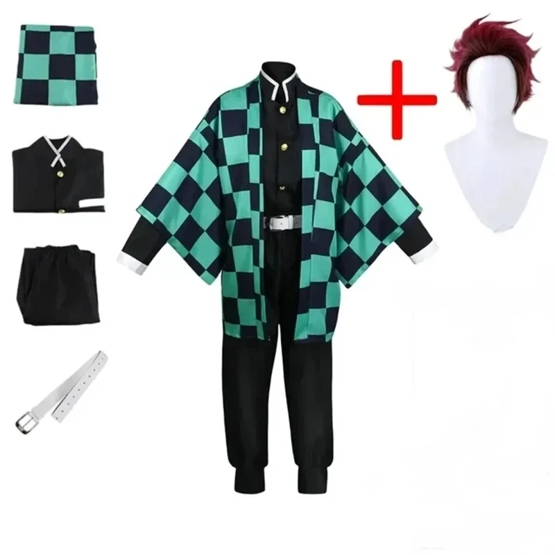 أزياء الهالوين التأثيرية أنيمي كيمونو كيب الهالوين كيب فام الكبار أوم الأطفال الرضع perruque الزي الرسمي vêtements Nezuk #1