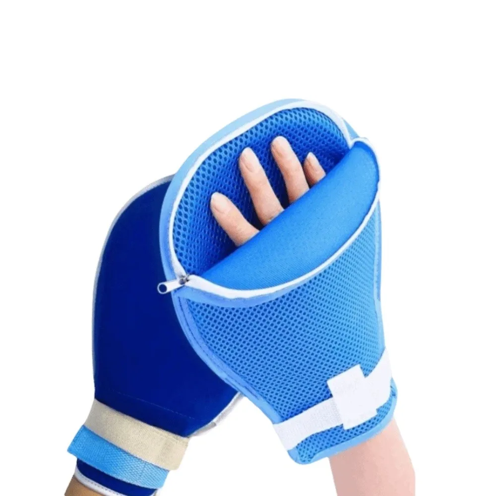 Breathable Anti-scratch Gloves Adjustable Detachable Restraint Glove Patient Safety Fastening Strap Hand Control Gloves