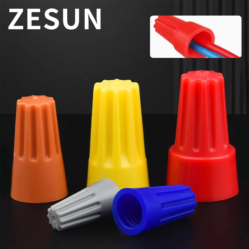 25/50pcs Spring screw P1/2/3/4/6 wire connector rotating closed terminal quick connector AWG22-10 spiral crimping wire cap