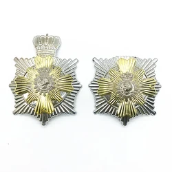 Military Michael Jackson's Sliver Crown Large Brooches in Elizabeth Royal  8x8cm /8x10cm