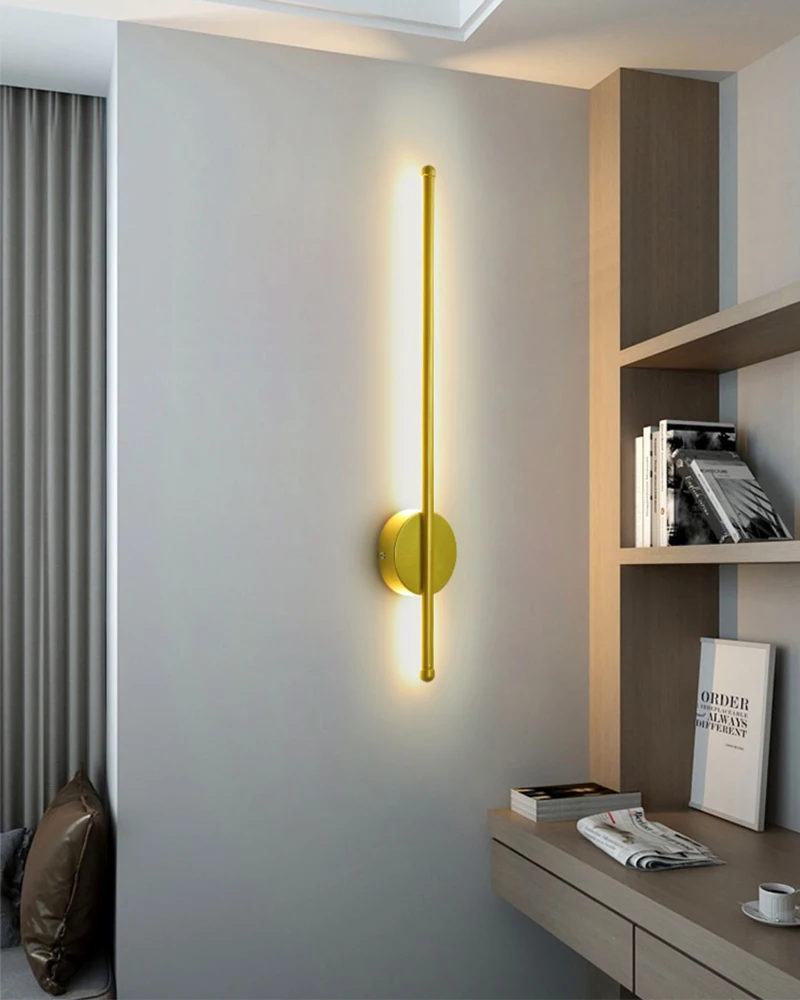 LED-Wandleuchten für den Innenbereich, für Schlafzimmer, Nachttisch, Schwarz, Gold, Innen-LED-Wandleuchten, Wandbeleuchtung, Wandleuchte, Korridor, Hartdraht – Detail 3