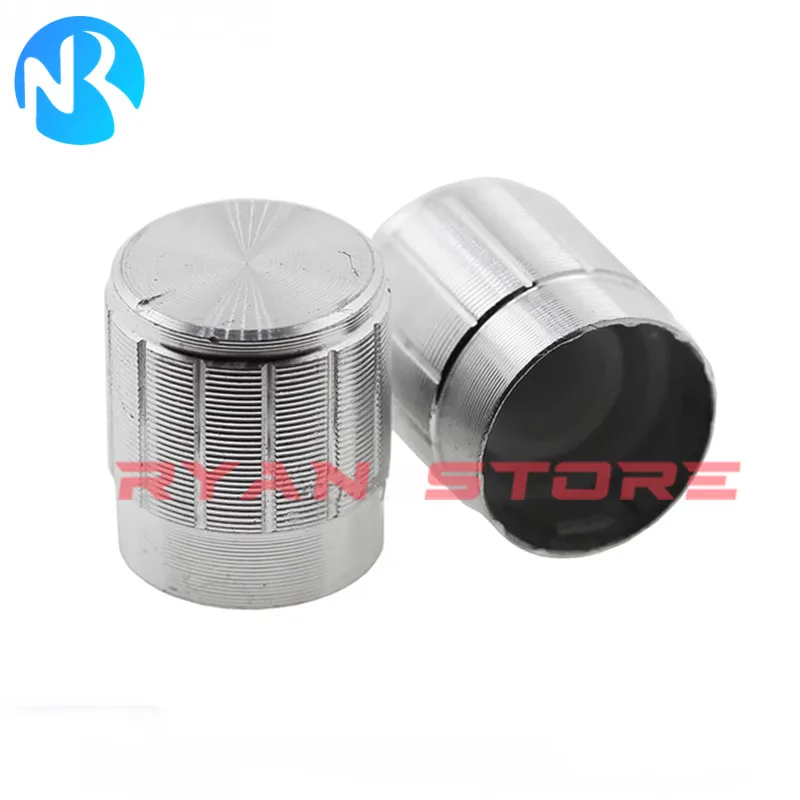 2PCS 15*17mm 13*17MM 6MM Aluminum Alloy Potentiometer Knob Cap Rotary Switch Volume Control Knob Black Gold Silver For DIY 13X17