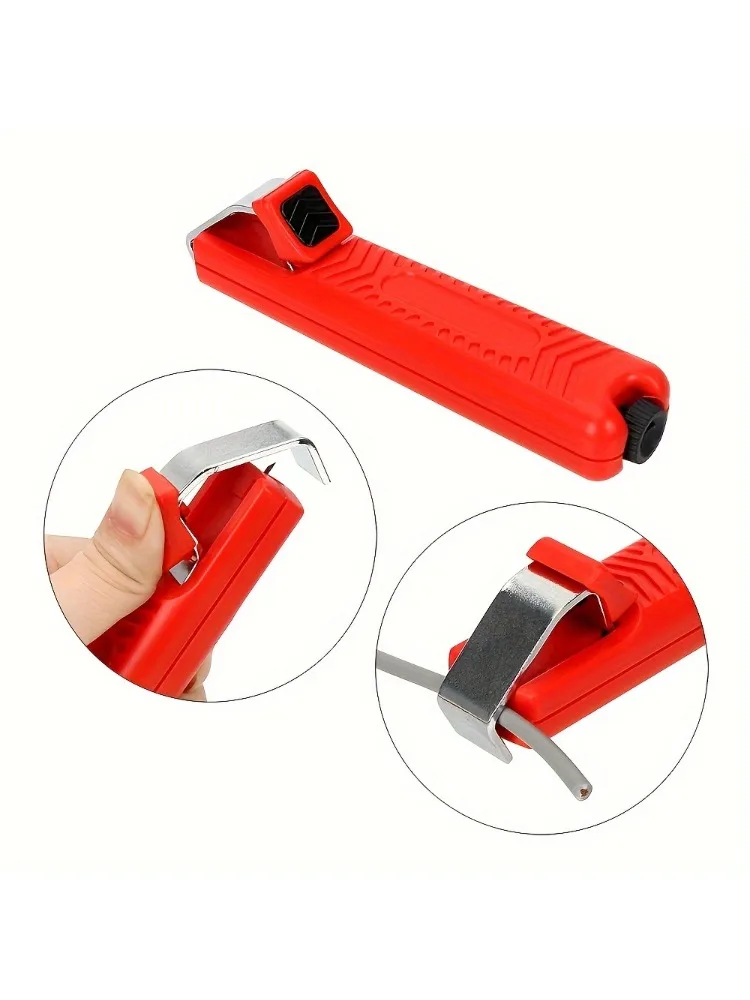 Couteau à câble, outils de dénudage de fil, manche en plastique, diamètre 8-28mm, couteau d'électricien en PVC, couteau à dénuder les câbles réglable