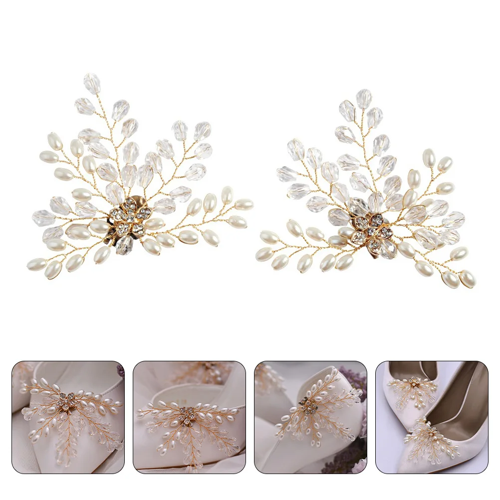 

Pearl Bridal Wedding Decorations High Heel Buckles Accessories Wedding Bridal Shoe Accessories Shoe Decors Buckles