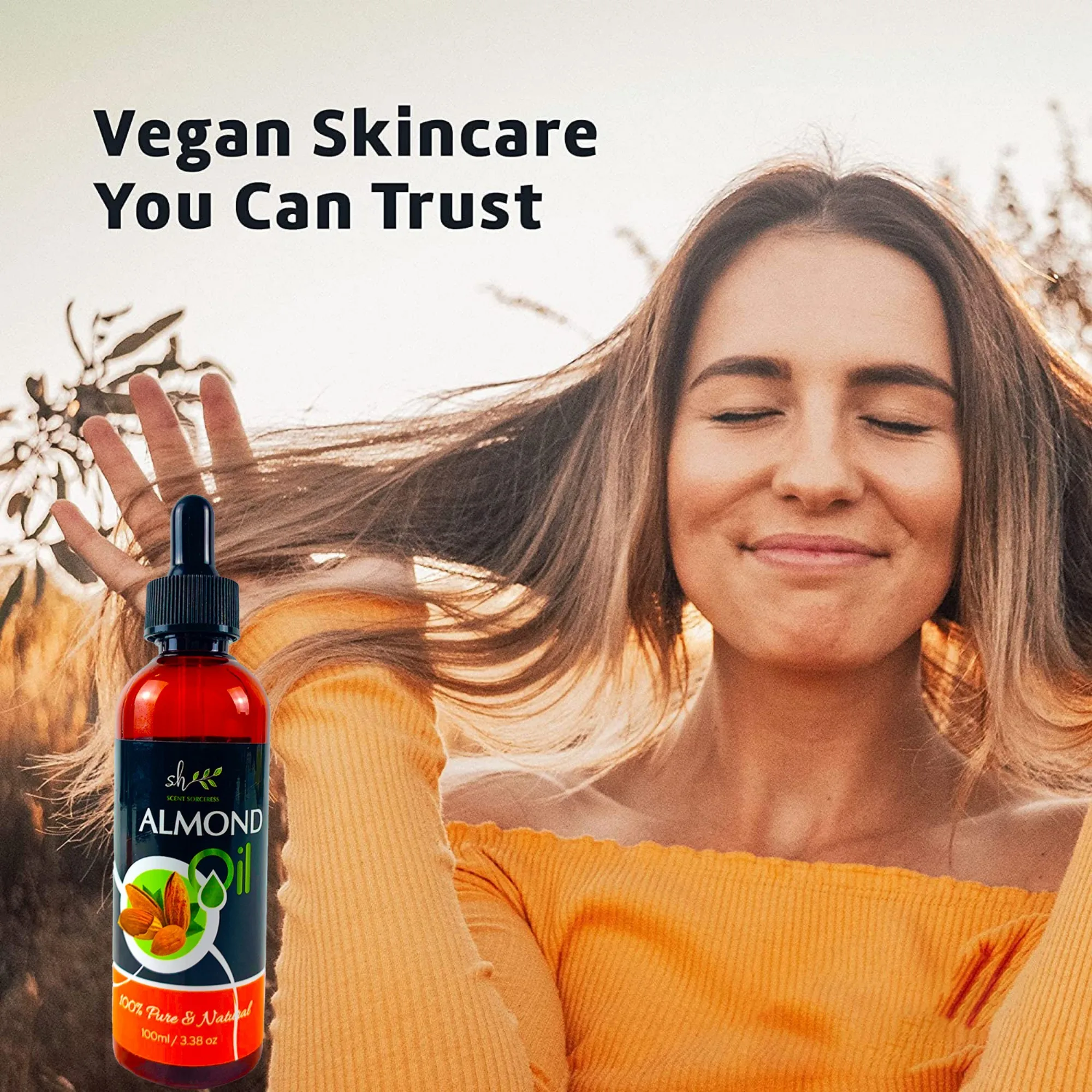 

SCENT SORCERESS 100ml Almond Oil Intense Repair Nourishing Brighten Skin Relaxation Massage Spa Essential Aromatherapy Oils New