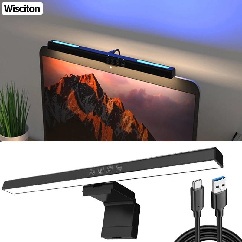 RGB LED Monitor komputerowy Pasek świetlny Ekran wyświetlacza Lampa wisząca Lampa do ochrony oczu Do nauki / czytania / pracy Ściemnianie Lampka nocna