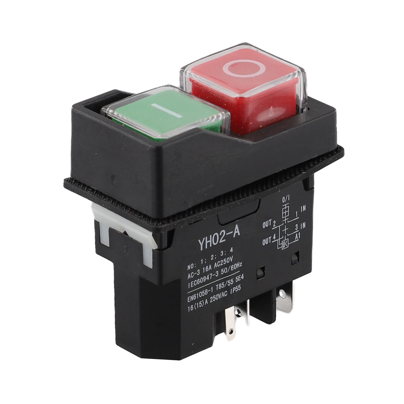 Waterproof Magnetic Pushbutton Switch with 5 Pins for YH02A For KLD28A Designed for Safe Operation in Wet Environments