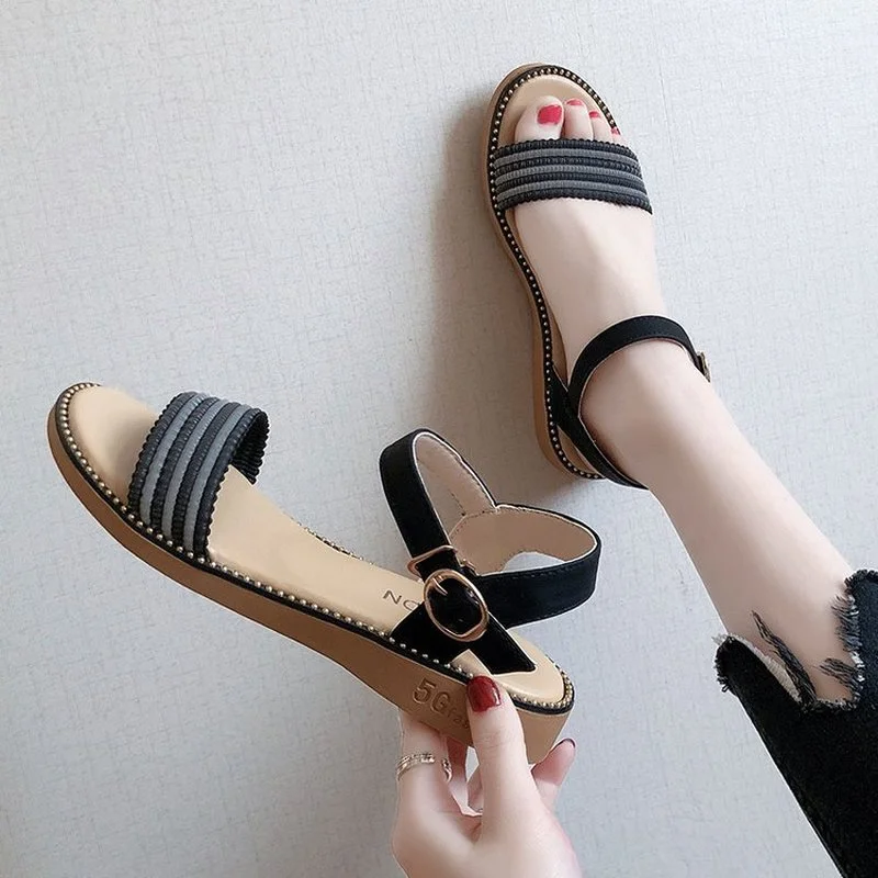 

2022 New Summer Sandals Women Fashion Gladiator Buckle Strap Casual Sandals Woman Shoes Beach Sandals for Ladies Female