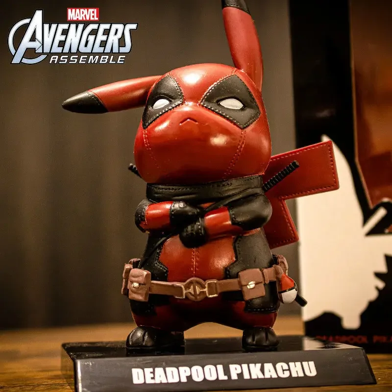 Marvel Avengers Deadpool Anime Action Figure PVC Handgemaakte Pet Elf Cosplay Auto Ornament Speelgoed voor Kinderen Verjaardagscadeau Versieren